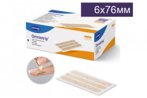 Полоски пластырные Омнистрип (Omnistrip) гипоаллергенные стер.6мм х76мм,Уп 150шт (50бл*3шт)