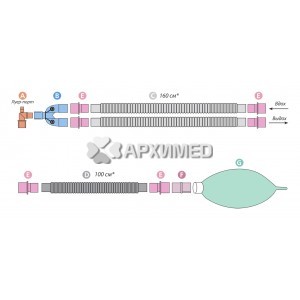 Контур анестезиологический - конфигурируемый взрослый конфигурация №1
