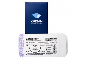 Шовный материал ALCALACTINE 1 90 см, колющая 48мм 1/2, 12 шт/уп