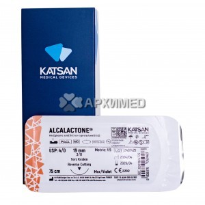 Шовный материал ALCALACTONE 4/0 75 см, обратно-режущая 19мм 3/8, 12 шт/уп Шовный материал ALCALACTONE 4/0 75 см, обратно-режущая 19мм 3/8, 12 шт/уп