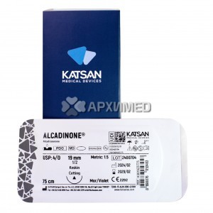 Шовный материал ALCADINONE 4/0 75 см, режущая 19мм 1/2, 12 шт/уп Шовный материал ALCADINONE 4/0 75 см, режущая 19мм 1/2, 12 шт/уп