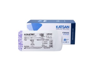 Шовный материал ALCALACTINE 0 75 см, колющая 31мм 1/2, 12 шт/уп