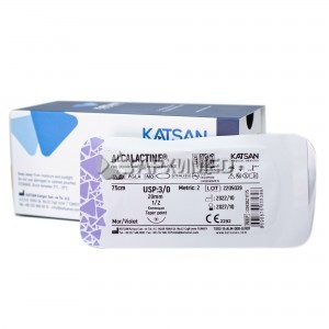 Шовный материал ALCALACTINE 3/0 75 см, колющая 20мм 1/2, 12 шт/уп