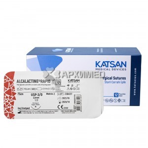 Шовный материал ALCALACTINE RAPID 3/0 75 см, колющая 22мм 1/2, 12 шт/уп