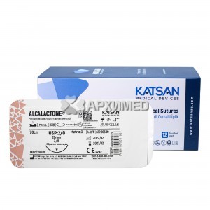 Шовный материал ALCALACTONE 2/0 70 см, обратно-режущая 26мм 3/8, 12 шт/уп Шовный материал ALCALACTONE 2/0 70 см, обратно-режущая 26мм 3/8, 12 шт/уп