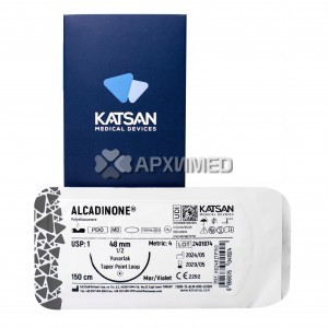 Шовный материал ALCADINONE 1 150 см, колющая 48мм 1/2 петля, 12 шт/уп