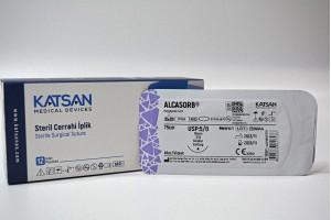 Шовный материал ALCASORB 5/0 75см, режущая 19мм, 3/8, 12шт/уп