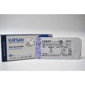 Шовный материал ALCASORB 5/0 75см, режущая 19мм, 3/8, 12шт/уп