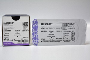 Шовный материал ALCASORB 6/0 45см, обратно-режущая 13мм, 3/8, 12шт/уп