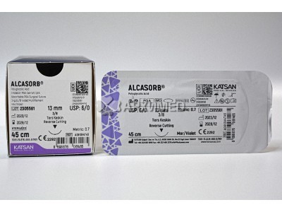 Шовный материал ALCASORB 6/0 45см, обратно-режущая 13мм, 3/8, 12шт/уп