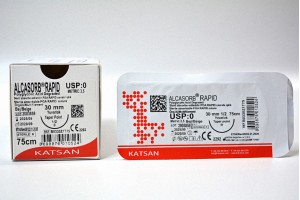 Шовный материал ALCASORB RAPID 0 75см, колющая 30мм, 1/2, 12шт/уп