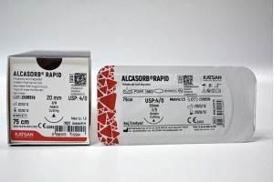 Шовный материал ALCASORB RAPID 4/0 75см, режущая 20мм, 3/8, 12шт/уп