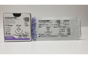 Шовный материал ALCALACTINE 1 75см, колющая 30мм, 1/2, 12шт/уп
