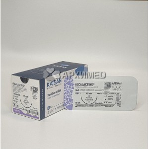 Шовный материал ALCALACTINE 1 75см, колющая 45мм, 1/2, 12шт/уп
