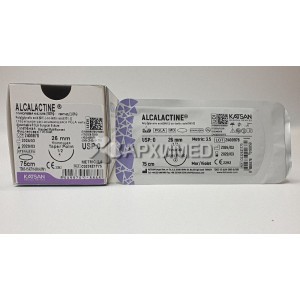 Шовный материал ALCALACTINE 0 75см, колющая 26мм, 1/2, 12шт/уп