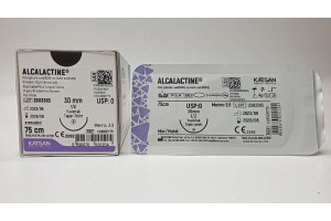 Шовный материал ALCALACTINE 0 75см, колющая 30мм, 1/2, 12шт/уп