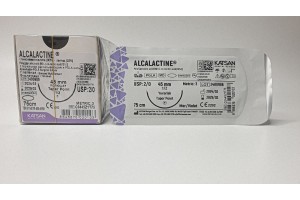 Шовный материал ALCALACTINE 2/0 75см, колющая 45мм, 1/2, 12шт/уп