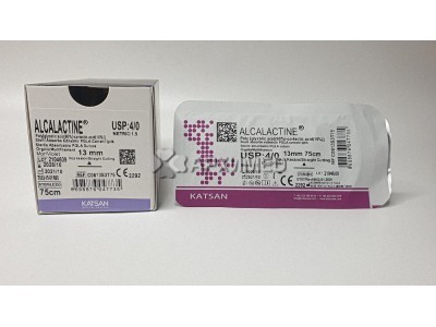 Шовный материал ALCALACTINE 4/0 75см, режущая 13мм, прямая, 12шт/уп