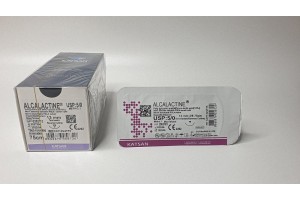 Шовный материал ALCALACTINE 5/0 75см, обратно-режущая 13мм, 3/8, 12шт/уп
