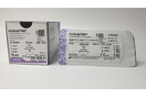 Шовный материал ALCALACTINE 5/0 75см, обратно-режущая 18мм, 3/8, 12шт/уп