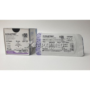 Шовный материал ALCALACTINE 5/0 75см, обратно-режущая 18мм, 3/8, 12шт/уп
