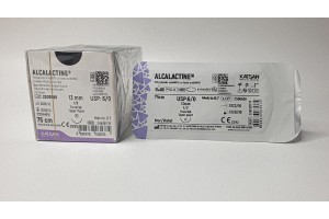 Шовный материал ALCALACTINE 6/0 75см, колющая 13мм, 1/2, 12шт/уп