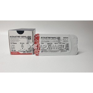 Шовный материал ALCALACTINE RAPID 3/0 75см, режущая 20мм, 1/2, 12шт/уп