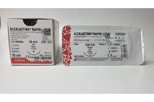 Шовный материал ALCALACTINE RAPID 3/0 75см, режущая 26мм, 3/8, 12шт/уп