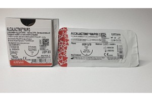 Шовный материал ALCALACTINE RAPID 3/0 75см, колющая 31мм, 1/2, 12шт/уп