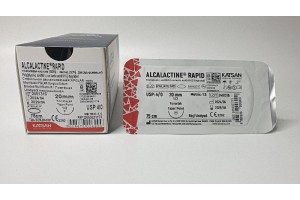 Шовный материал ALCALACTINE RAPID 4/0 75см, колющая 20мм, 1/2, 12шт/уп