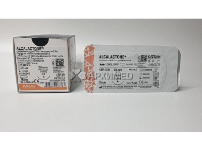 Шовный материал ALCALACTONE 3/0 75см, режущая 20мм, 3/8, 12шт/уп