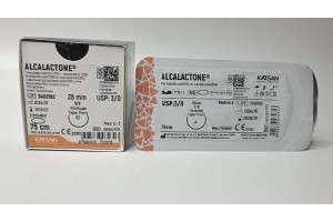Шовный материал ALCALACTONE 3/0 75см, колющая 26мм, 5/8, 12шт/уп