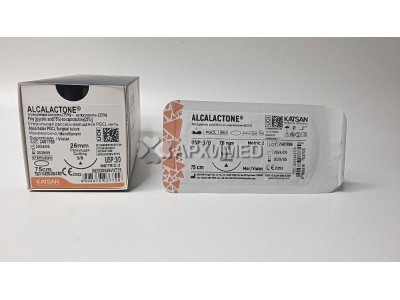 Шовный материал ALCALACTONE 3/0 75см, режущая 26мм, 3/8, 12шт/уп