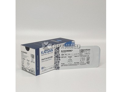 Шовный материал ALCADINONE 4/0 75см, колющая 20мм, 1/2, 12шт/уп