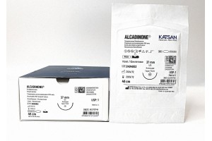 Шовный материал ALCADINONE 1 45см, колющая 37мм, 1/2, 12шт/уп