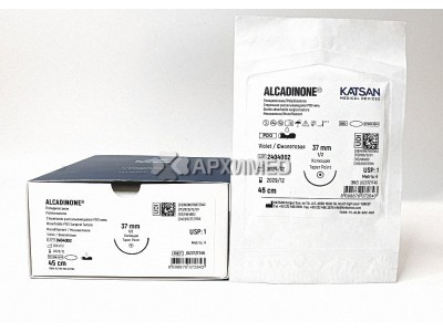 Шовный материал ALCADINONE 1 45см, колющая 37мм, 1/2, 12шт/уп