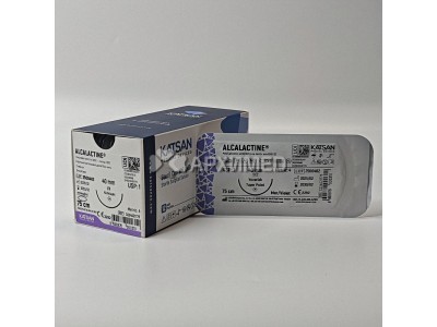 Шовный материал ALCALACTINE 1 75см, колющая 40мм, 1/2, 12шт/уп