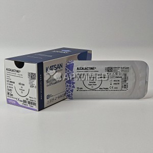 Шовный материал ALCALACTINE 0 75см, колющая 48мм, 1/2, 12шт/уп