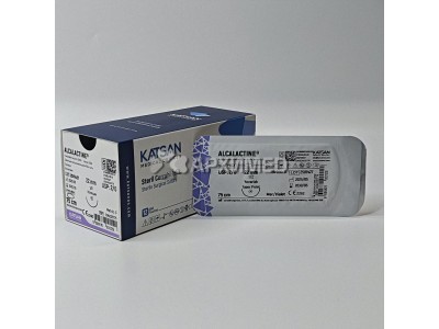 Шовный материал ALCALACTINE 2/0 75см, колющая 22мм, 1/2, 12шт/уп