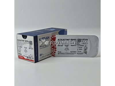 Шовный материал ALCALACTINE RAPID 6/0 45см, колющая 13мм, 3/8, 12шт/уп