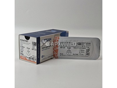 Шовный материал ALCALACTONE 4/0 75см, колющая 22мм, 1/2, 12шт/уп