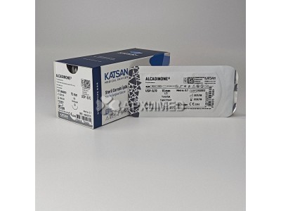 Шовный материал ALCALADINONE 6/0 75см, колющая 15мм, 1/2, 12шт/уп
