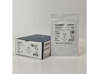 J0437Z1T40 Шовный материал ALCADINONE 2/0 40см, колющая 37мм, 1/2, 12шт/уп