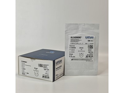 J0526U1F32 Шовный материал ALCADINONE 3/0 32см, колющая 26мм, 5/8, двухигольная, 12шт/уп