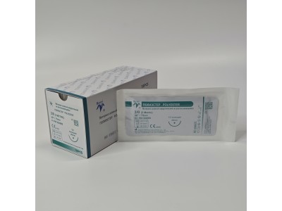 PB73026B0 Шовный материал не рассасывающийся POLYESTER 3/0 75см, колющая 26мм, 1/2, 12шт/уп