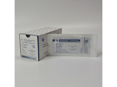 PM42026F4 Шовный материал не рассасывающийся ПОЛИПРОПИЛЕН 2/0 45см, обратно-режущая 26мм, 3/8, 12шт/уп
